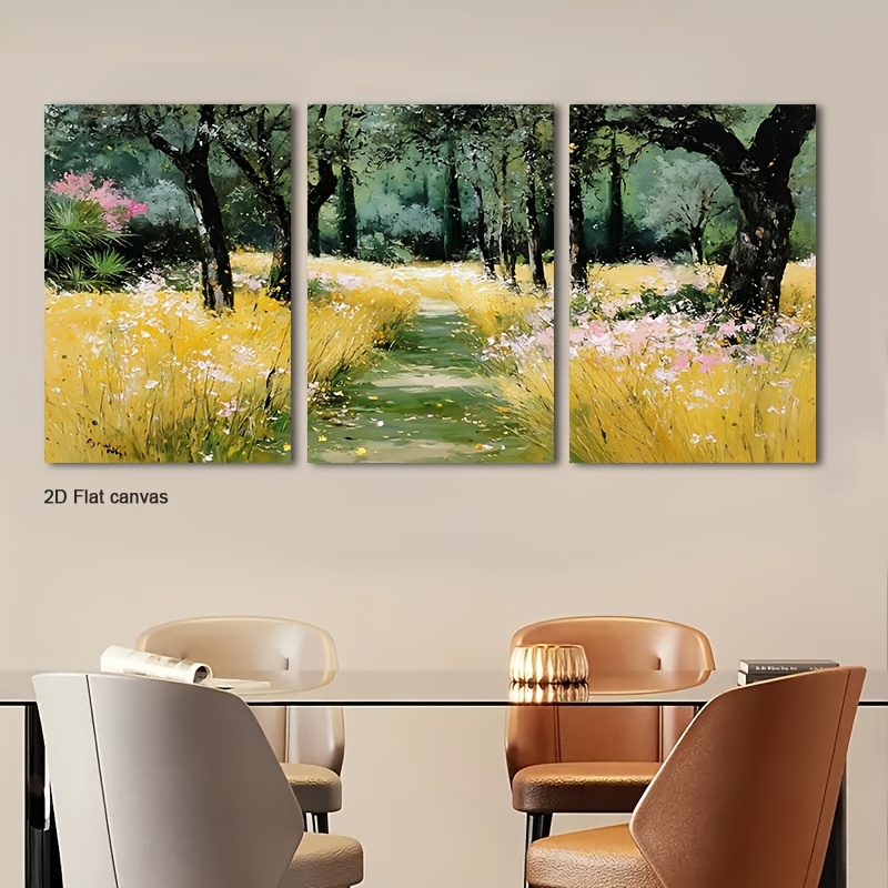 Frameless Canvas 3pcs Sunlit W - Canvas Wrap Ready recension och pris