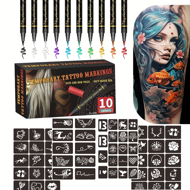 Temporary Tattoo Marker Set 10 - Copic Marker Sketch recension och pris