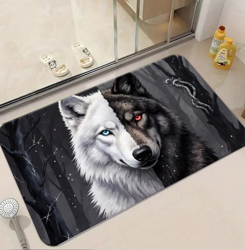 Cool White Wolf Doormat Wildli - Puzzle Blank White recension och pris