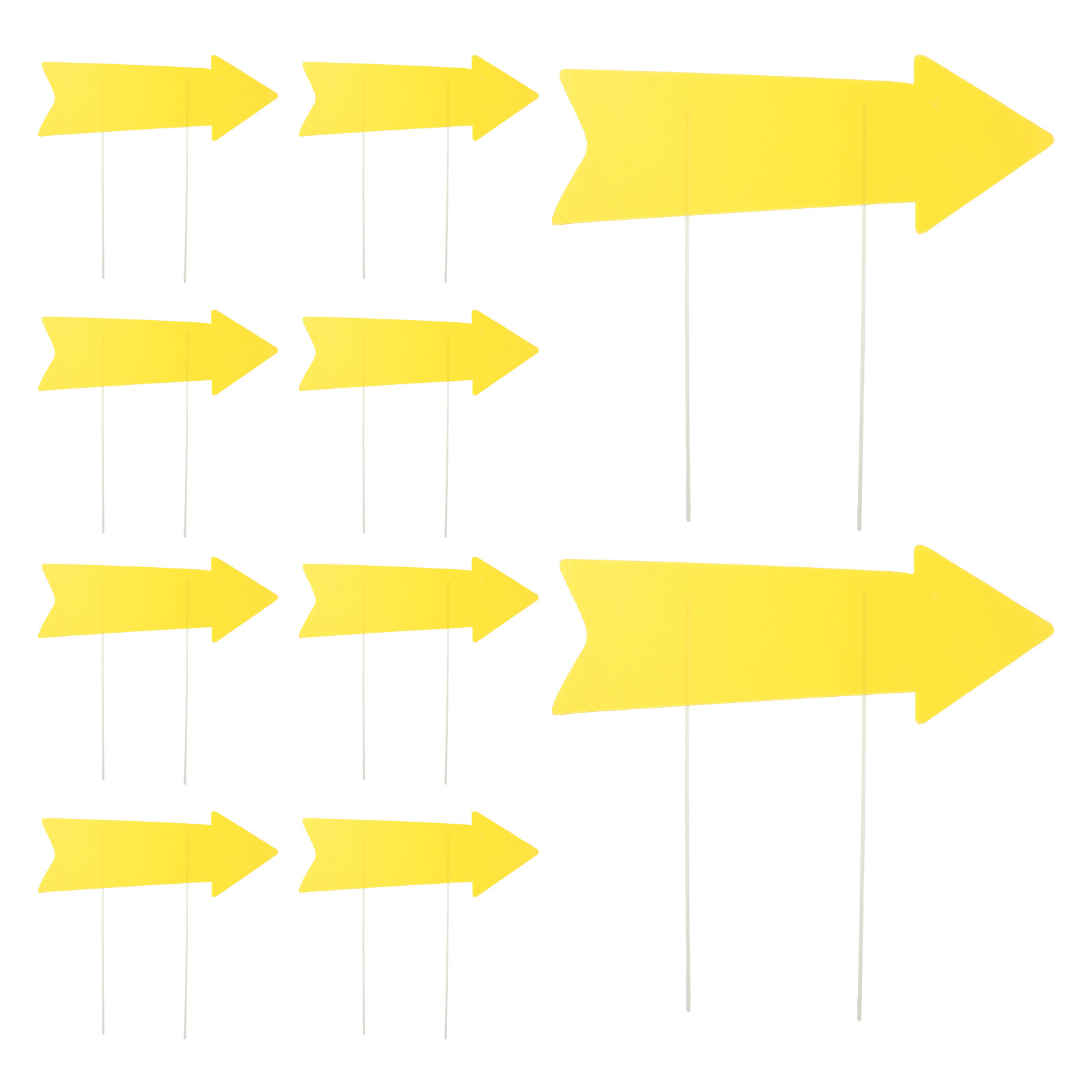 10Pcs Blank Yellow Arrow Signs - Yard Sign Blank recension och pris