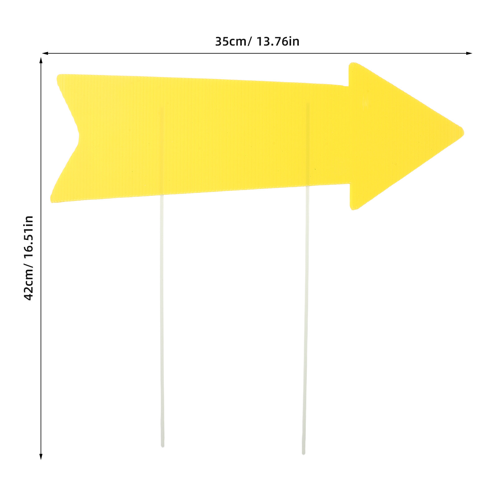 10Pcs Blank Yellow Arrow Signs - Yard Sign Blank recension och pris